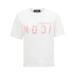 Dsquared² Elegant Cotton White Tee for Stylish Women -   -  Dsquared².