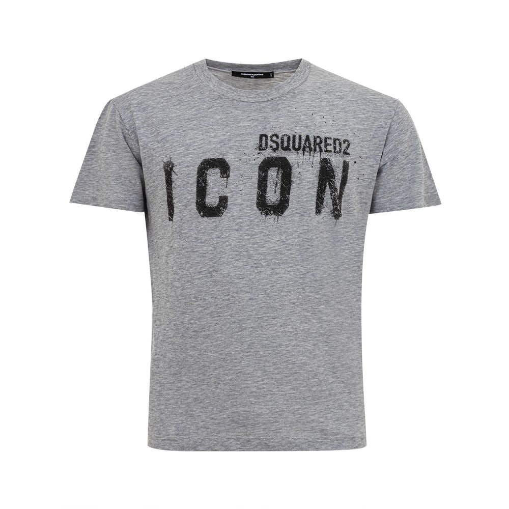 Dsquared² Sleek Gray Cotton Tee for Stylish Men - - Dsquared².
