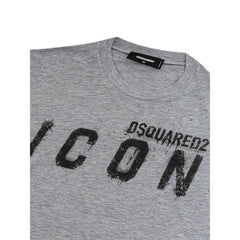 Dsquared² Sleek Gray Cotton Tee for Stylish Men - - Dsquared².