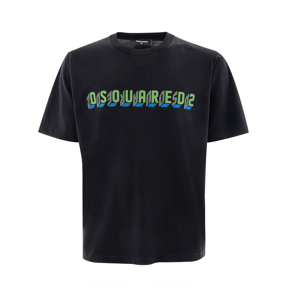DsquaredΒ² Black Cotton T-Shirt -   -  DsquaredΒ².