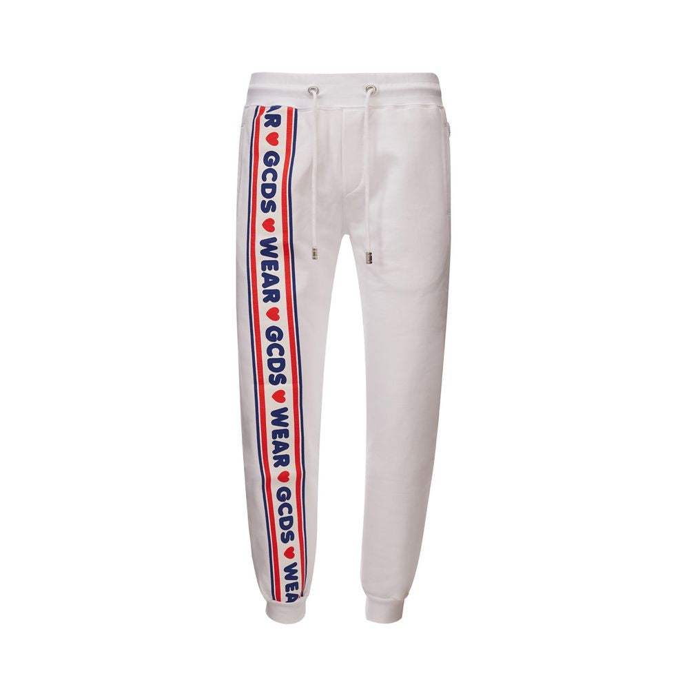 GCDS Elevate Your Wardrobe with Chic White Cotton Pants -   -  GCDS.