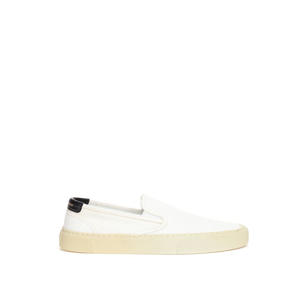 Saint Laurent White Cotton Sneaker -   -  Saint Laurent.