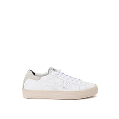 P448 White Leather Sneakers Elegant Casual Footwear -   -  P448.