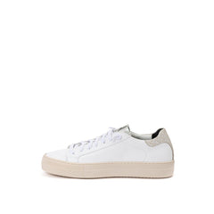 P448 White Leather Sneakers Elegant Casual Footwear -   -  P448.