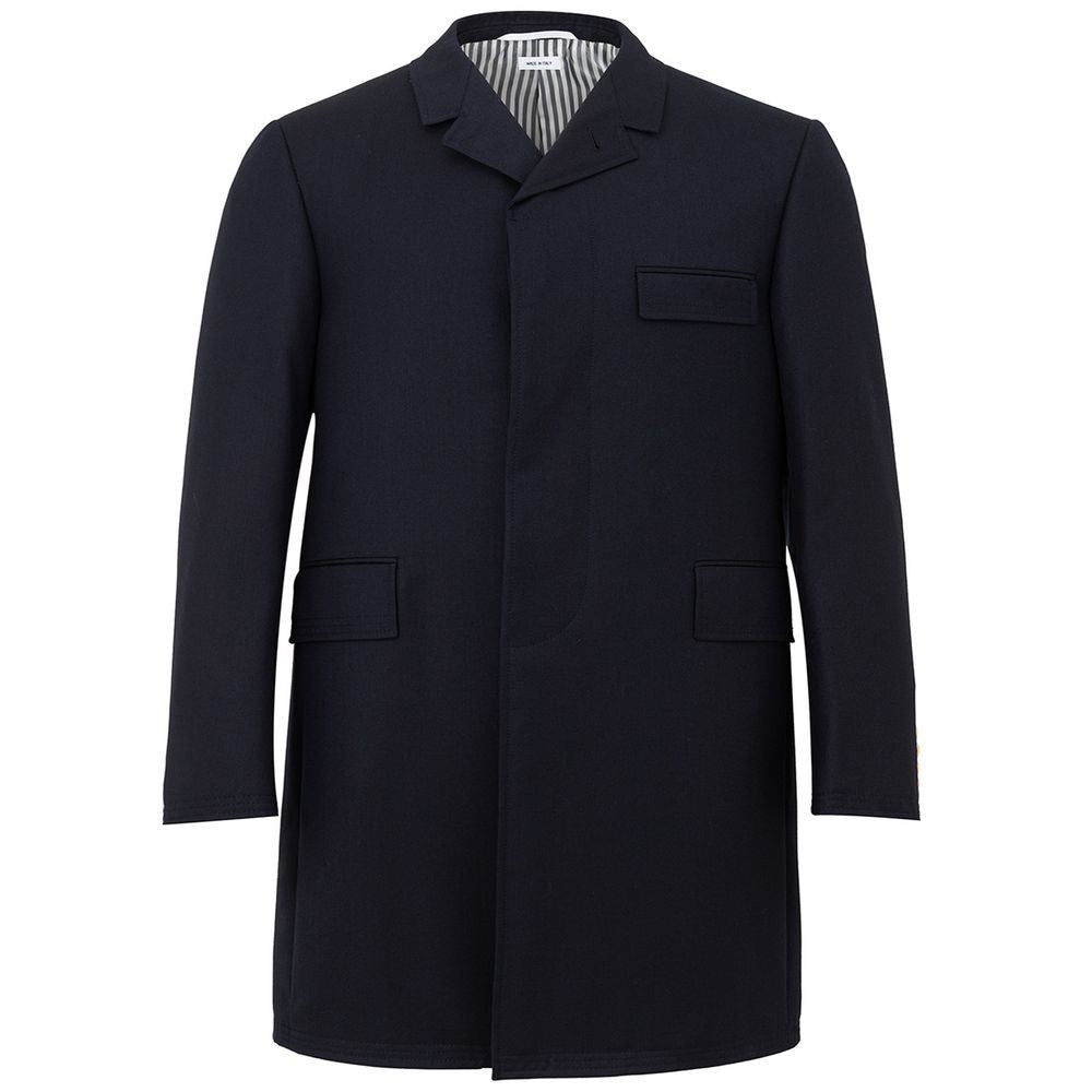 Thom Browne Elegant Wool Jacket in Signature Blue -   -  Thom Browne.