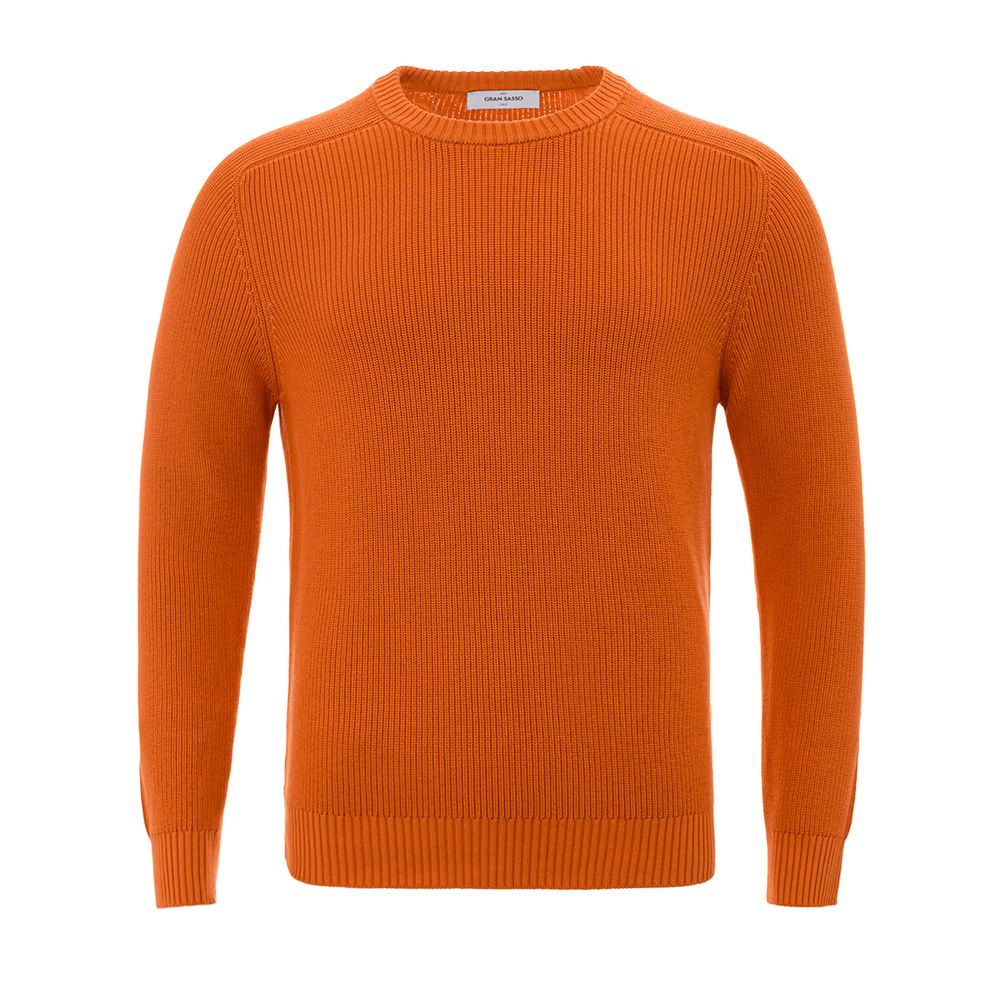 Gran Sasso Italian Cotton Chic Orange Sweater -   -  Gran Sasso.
