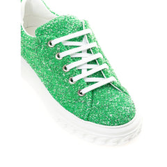 Casadei Emerald Elegance Leather Sneakers -   -  Casadei.