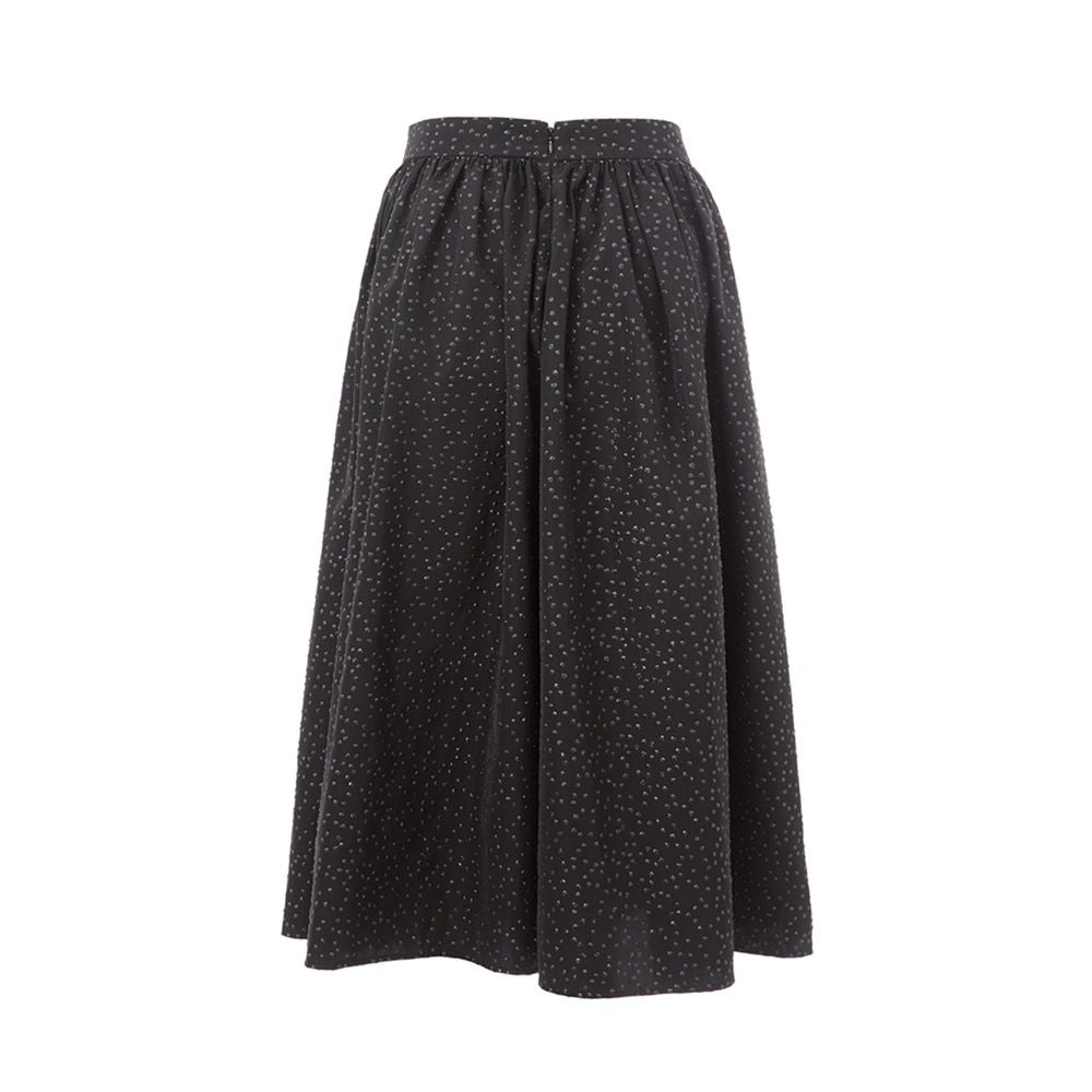 Lardini Elegant Black Polyethylene Midi Skirt -   -  Lardini.