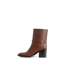 Burberry Brown Leather Boot -   -  Burberry.
