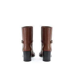 Burberry Brown Leather Boot -   -  Burberry.