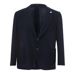 Lardini Blue Cotton Blazer -   -  Lardini.
