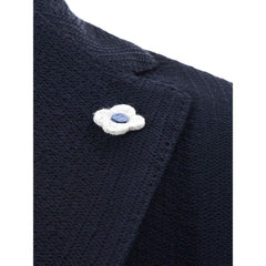 Lardini Blue Cotton Blazer -   -  Lardini.
