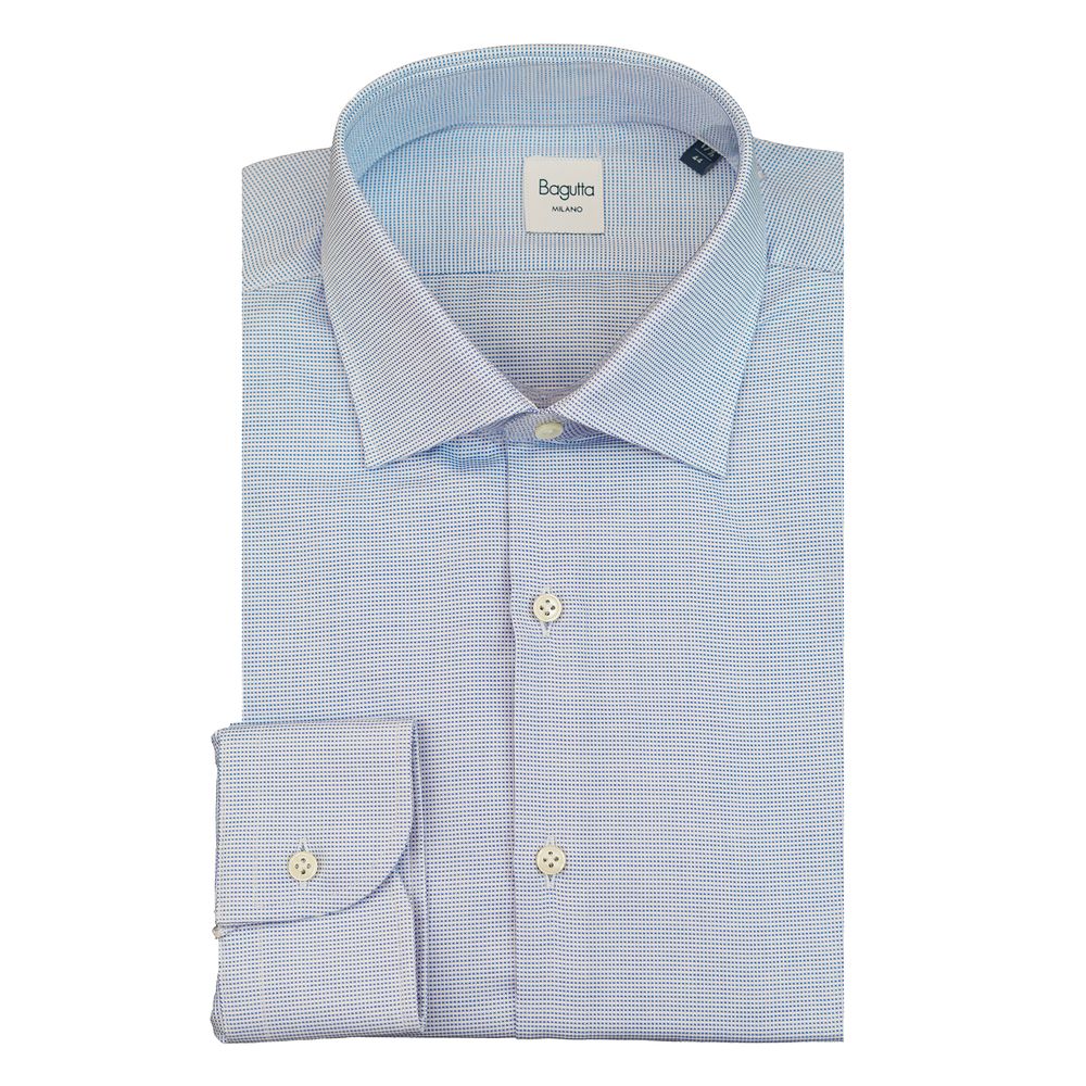 Bagutta Blue Cotton Men's Shirt -   -  Bagutta.