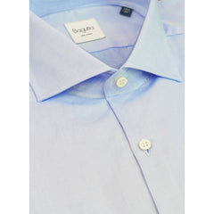 Bagutta Light Blue Cotton Men Shirt -   -  Bagutta.