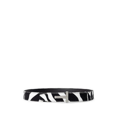 Tom Ford Black And White Leather Belt -   -  Tom Ford.