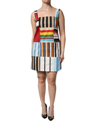 Dolce & Gabbana Multicolor Cotton Stripe Sleeveless Dress -   -  Dolce & Gabbana.