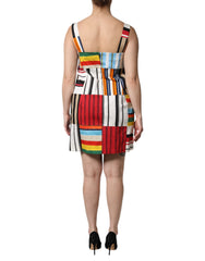 Dolce & Gabbana Multicolor Cotton Stripe Sleeveless Dress -   -  Dolce & Gabbana.