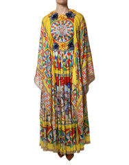 Dolce & Gabbana Multicolour Carretto Print Kaftan Twill Dress -   -  Dolce & Gabbana.
