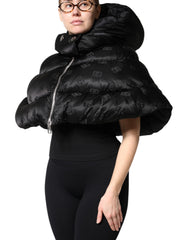 Dolce & Gabbana Black Padded Puffer Hooded Full Zip Cropped Jacket -   -  Dolce & Gabbana.