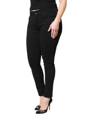 Dolce & Gabbana Black Cotton Mid Waisted Skinny Denim Jeans -   -  Dolce & Gabbana.