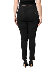 Dolce & Gabbana Black Cotton Mid Waisted Skinny Denim Jeans -   -  Dolce & Gabbana.