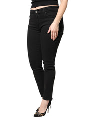 Dolce & Gabbana Black Cotton Mid Waisted Skinny Denim Jeans -   -  Dolce & Gabbana.
