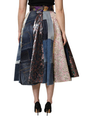 Dolce & Gabbana Multicolor Patchwork High Waisted Midi Skirt -   -  Dolce & Gabbana.