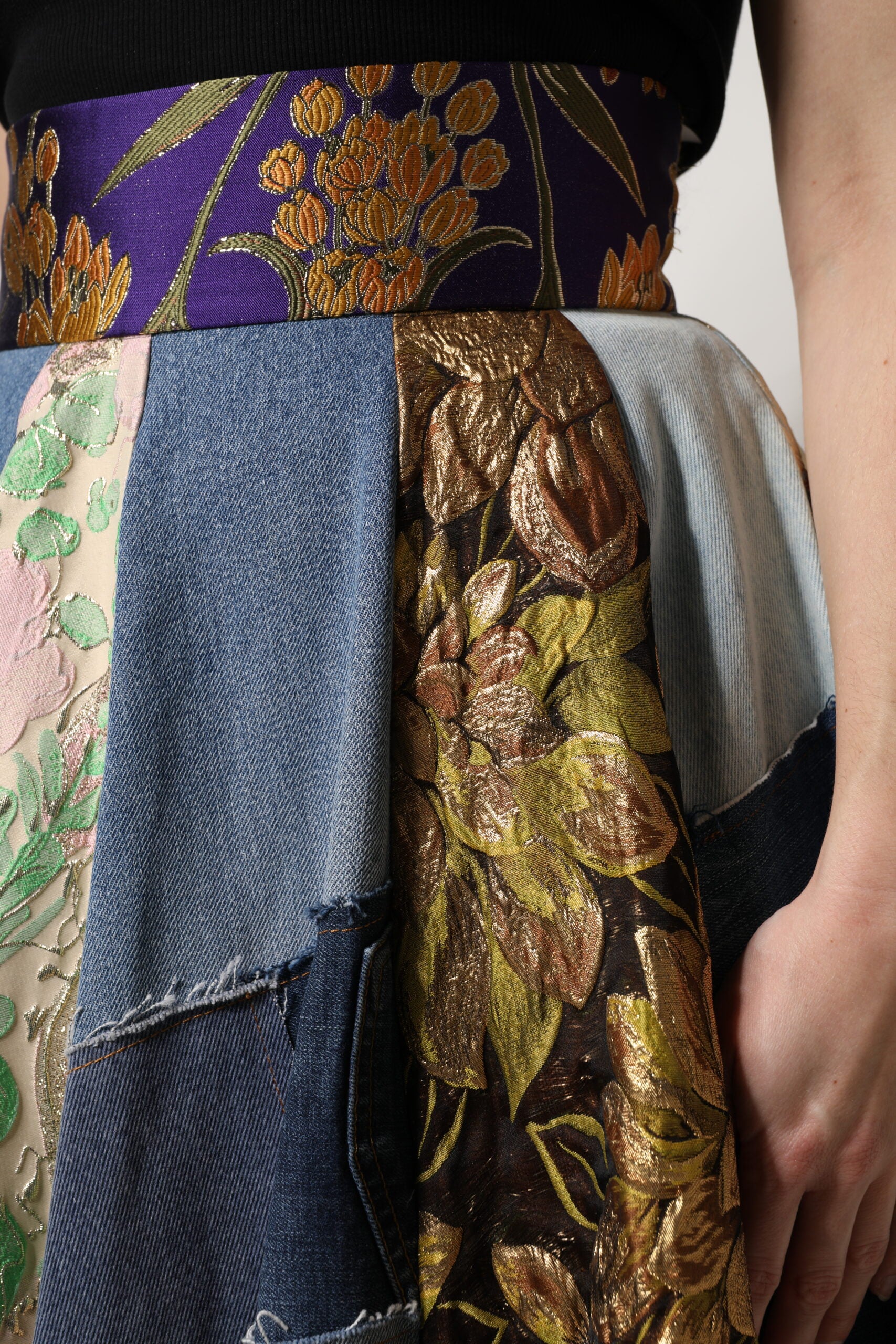 Dolce & Gabbana Multicolor Patchwork High Waisted Midi Skirt -   -  Dolce & Gabbana. Dolce & Gabbana Multicolor Patchwork High Waisted Midi Skirt -   -  Dolce & Gabbana.