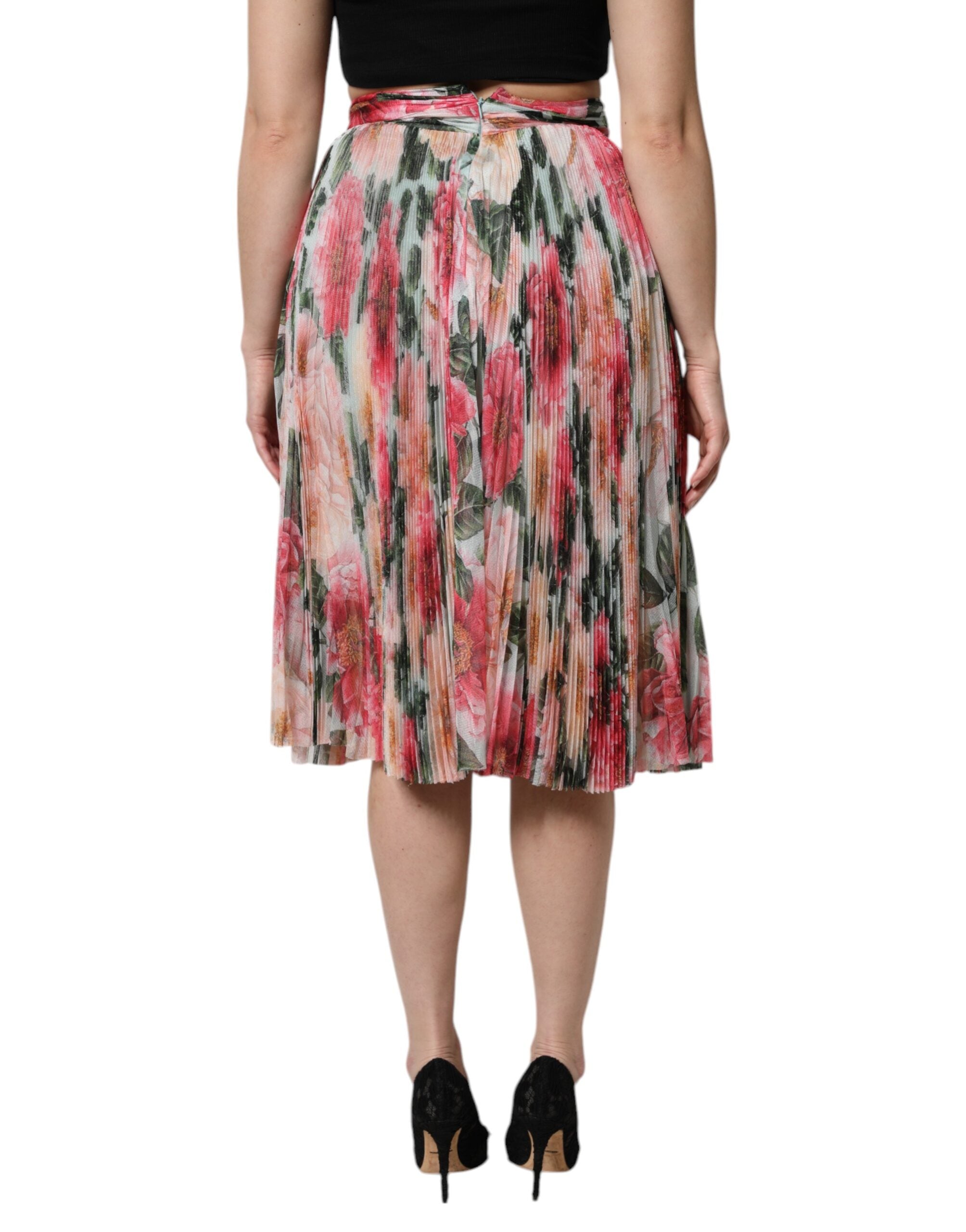 Dolce & Gabbana Multicolor Silk Floral High Waist Midi Skirt -   -  Dolce & Gabbana. Dolce & Gabbana Multicolor Silk Floral High Waist Midi Skirt -   -  Dolce & Gabbana.
