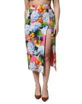 Dolce & Gabbana Multicolor Floral Print High Waist Midi Skirt -   -  Dolce & Gabbana.