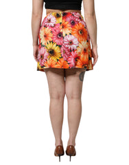 Dolce & Gabbana Multicolor Floral High Waist Mini Skirt -   -  Dolce & Gabbana.
