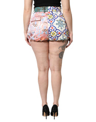 Dolce & Gabbana Multicolor Cotton Patchwork Hot Pants Shorts -   -  Dolce & Gabbana.
