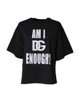 Dolce & Gabbana Black Printed Cotton Crew Neck Tee T-shirt -   -  Dolce & Gabbana.