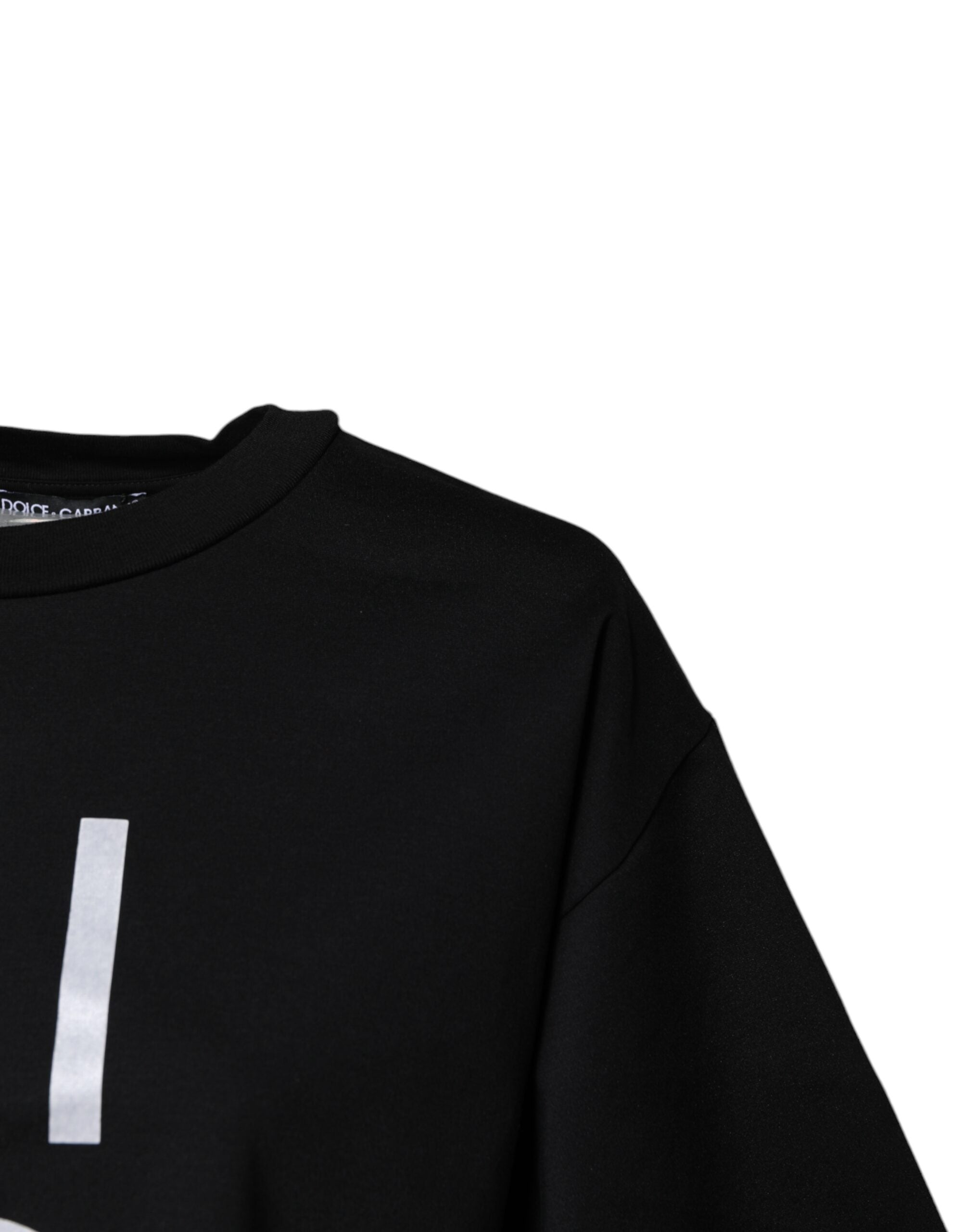 Dolce & Gabbana Black Printed Cotton Crew Neck Tee T-shirt -   -  Dolce & Gabbana. Dolce & Gabbana Black Printed Cotton Crew Neck Tee T-shirt -   -  Dolce & Gabbana.