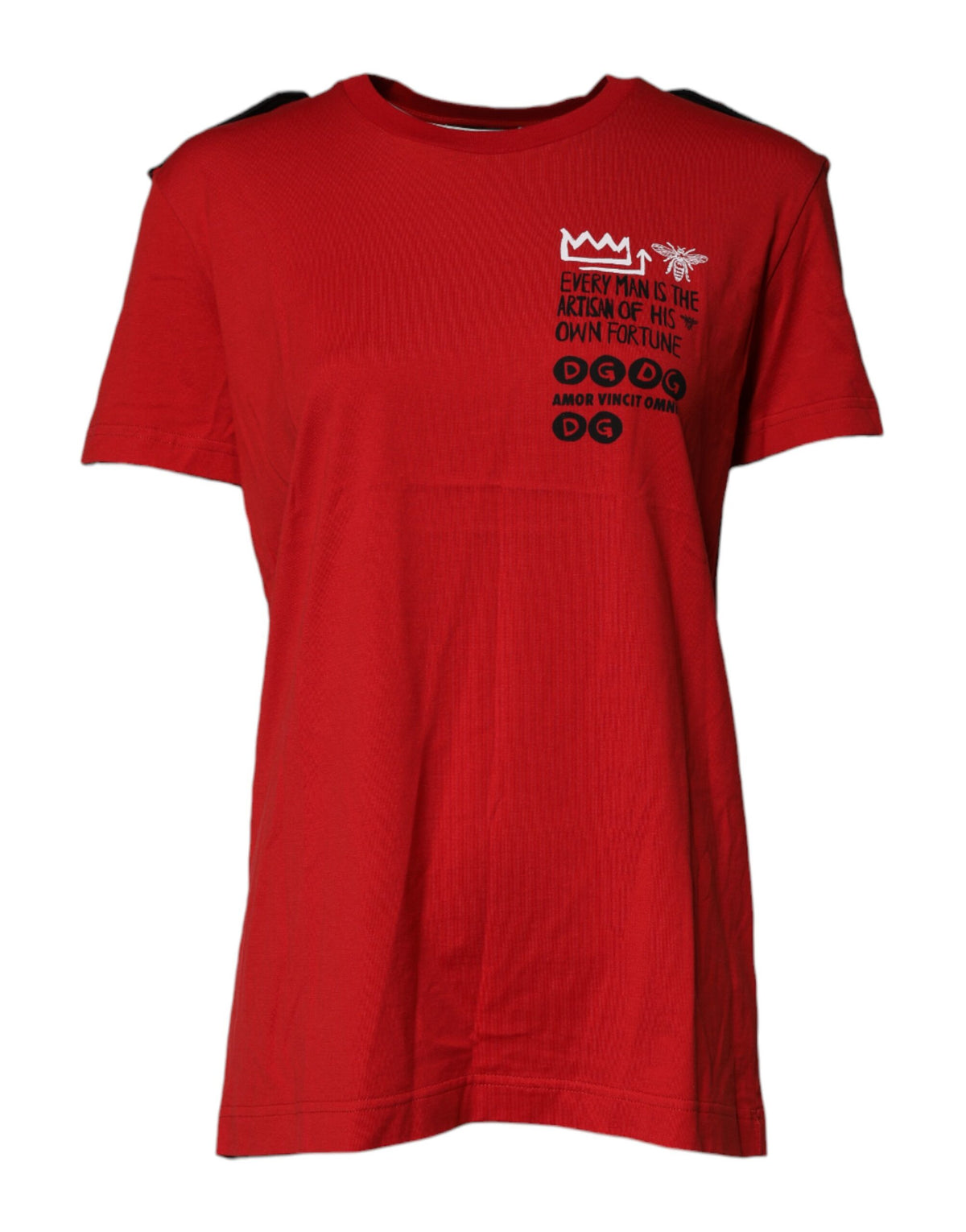 Dolce & Gabbana Red Cotton Round Neck Short Sleeves T-shirt -   -  Dolce & Gabbana.