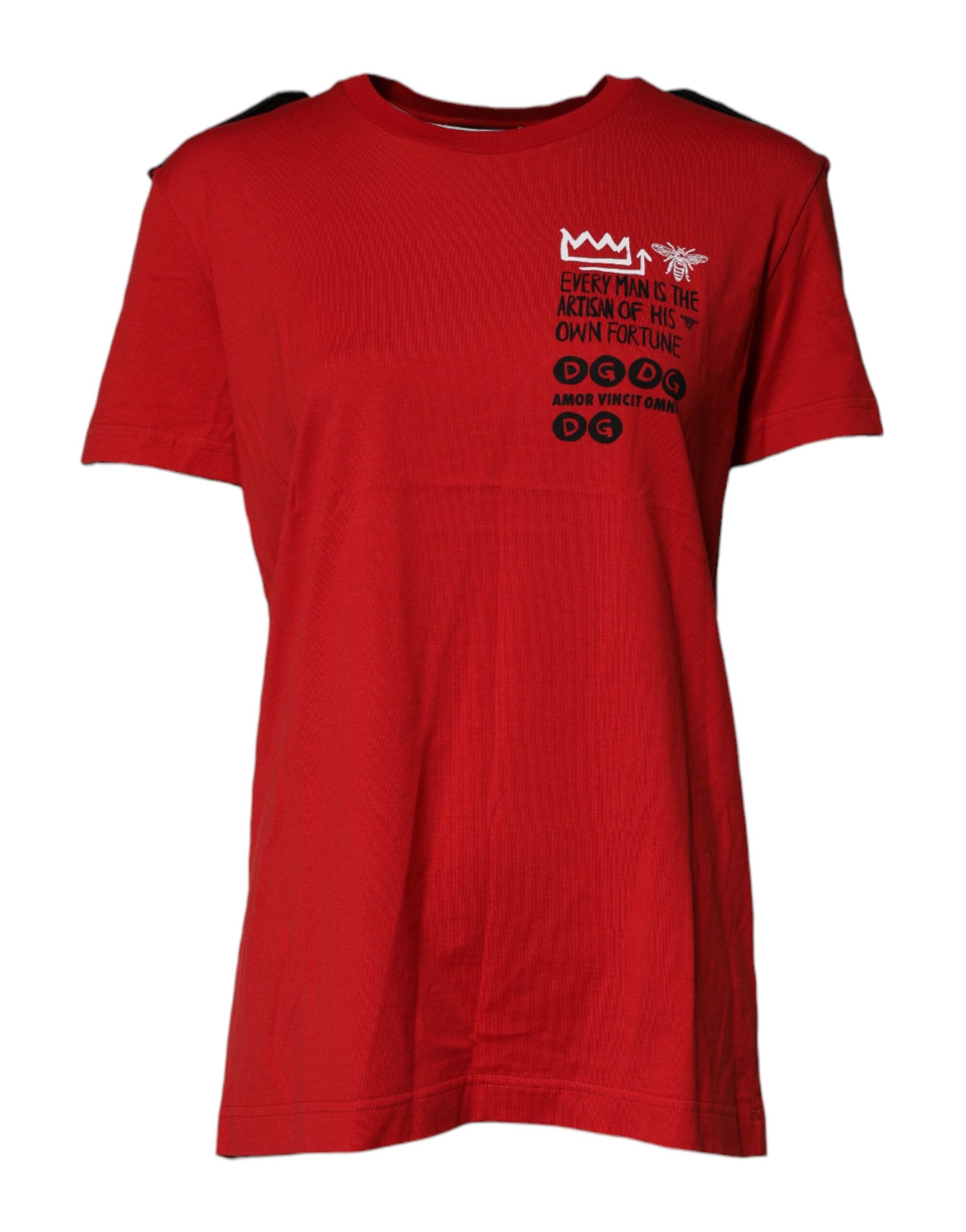 Dolce & Gabbana Red Cotton Round Neck Short Sleeves T-shirt -   -  Dolce & Gabbana. Dolce & Gabbana Red Cotton Round Neck Short Sleeves T-shirt -   -  Dolce & Gabbana.