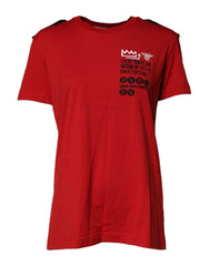 Dolce & Gabbana Red Cotton Round Neck Short Sleeves T-shirt -   -  Dolce & Gabbana.