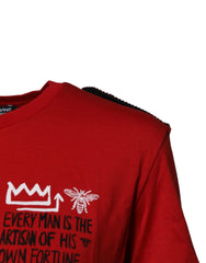 Dolce & Gabbana Red Cotton Round Neck Short Sleeves T-shirt -   -  Dolce & Gabbana.