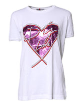 Dolce & Gabbana White Printed Cotton Round Neck Top T-shirt -   -  Dolce & Gabbana.