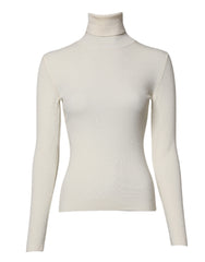 Dolce & Gabbana Cream Long Sleeves Turtleneck Slim Sweater -   -  Dolce & Gabbana.