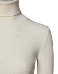 Dolce & Gabbana Cream Long Sleeves Turtleneck Slim Sweater -   -  Dolce & Gabbana.