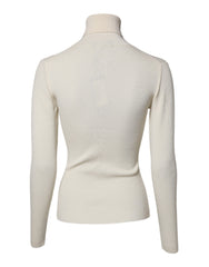 Dolce & Gabbana Cream Long Sleeves Turtleneck Slim Sweater -   -  Dolce & Gabbana.