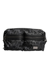 Dolce & Gabbana Black Gray Leopard DG Logo Belt Waist Fanny Pack Bag -   -  Dolce & Gabbana.
