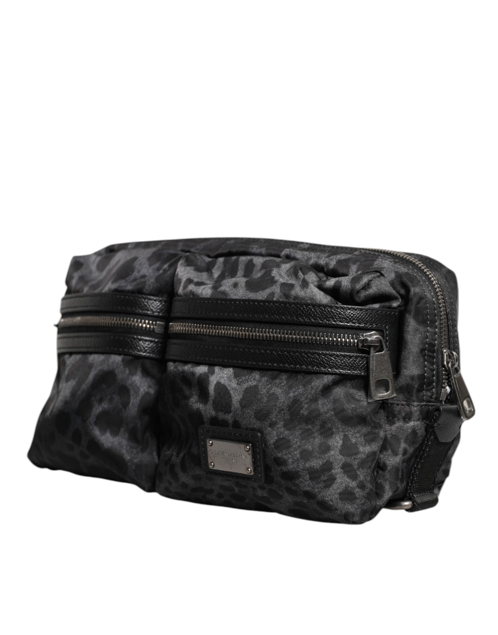 Dolce & Gabbana Black Gray Leopard DG Logo Belt Waist Fanny Pack Bag -   -  Dolce & Gabbana. Dolce & Gabbana Black Gray Leopard DG Logo Belt Waist Fanny Pack Bag -   -  Dolce & Gabbana.