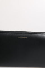 Dolce & Gabbana Black Blue Exotic Leather Embossed Continental Wallet -   -  Dolce & Gabbana.