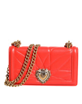 Dolce & Gabbana Red Leather Quilted Devotion Crossbody Phone Cover Bag -   -  Dolce & Gabbana.
