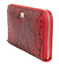 Dolce & Gabbana Red Exotic Leather Zip Around Continental Clutch Wallet -   -  Dolce & Gabbana.