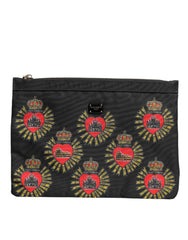 Dolce & Gabbana Black Red Nylon Sacred Heart Clutch Pouch Bag -   -  Dolce & Gabbana.