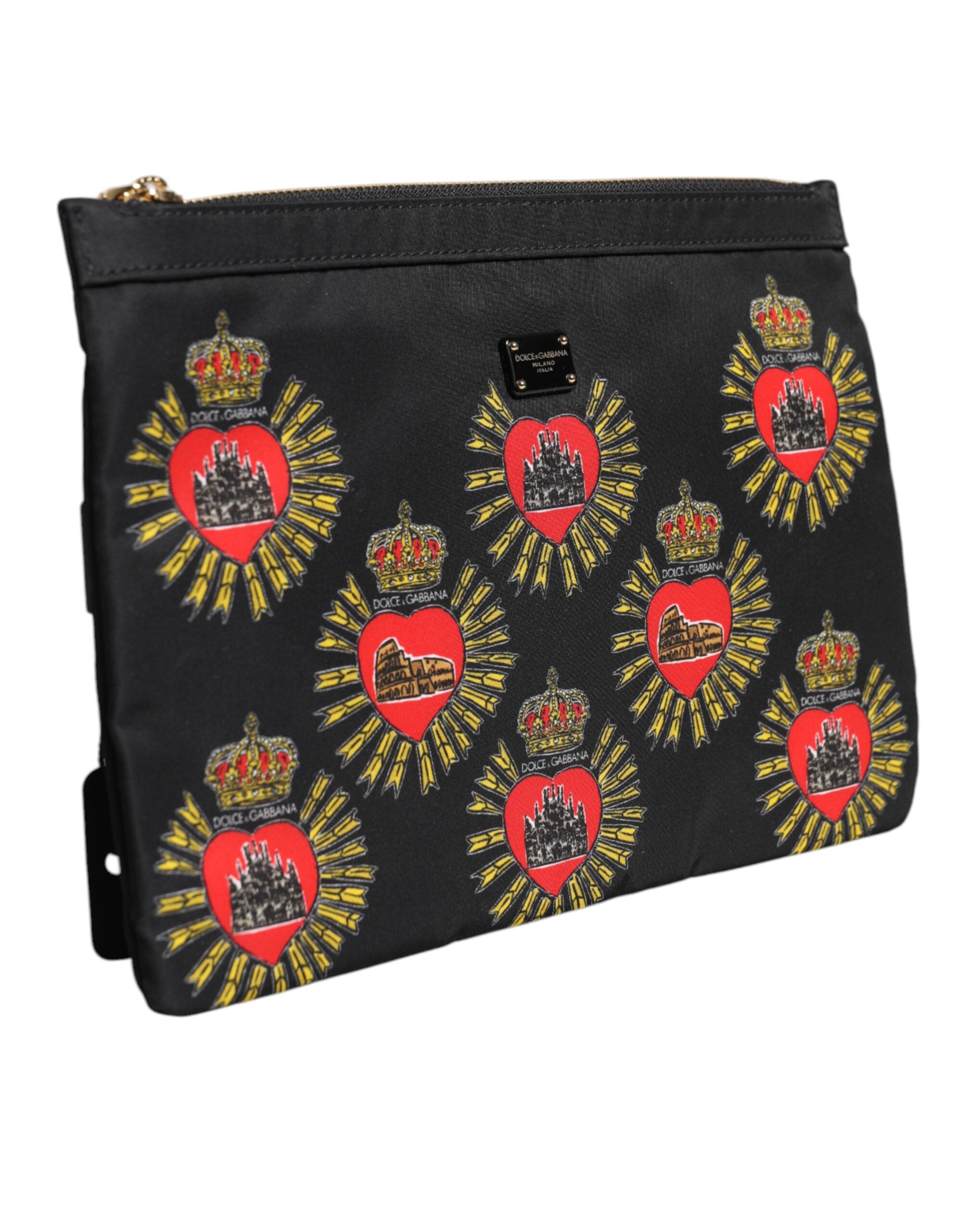Dolce & Gabbana Black Red Nylon Sacred Heart Clutch Pouch Bag -   -  Dolce & Gabbana. Dolce & Gabbana Black Red Nylon Sacred Heart Clutch Pouch Bag -   -  Dolce & Gabbana.