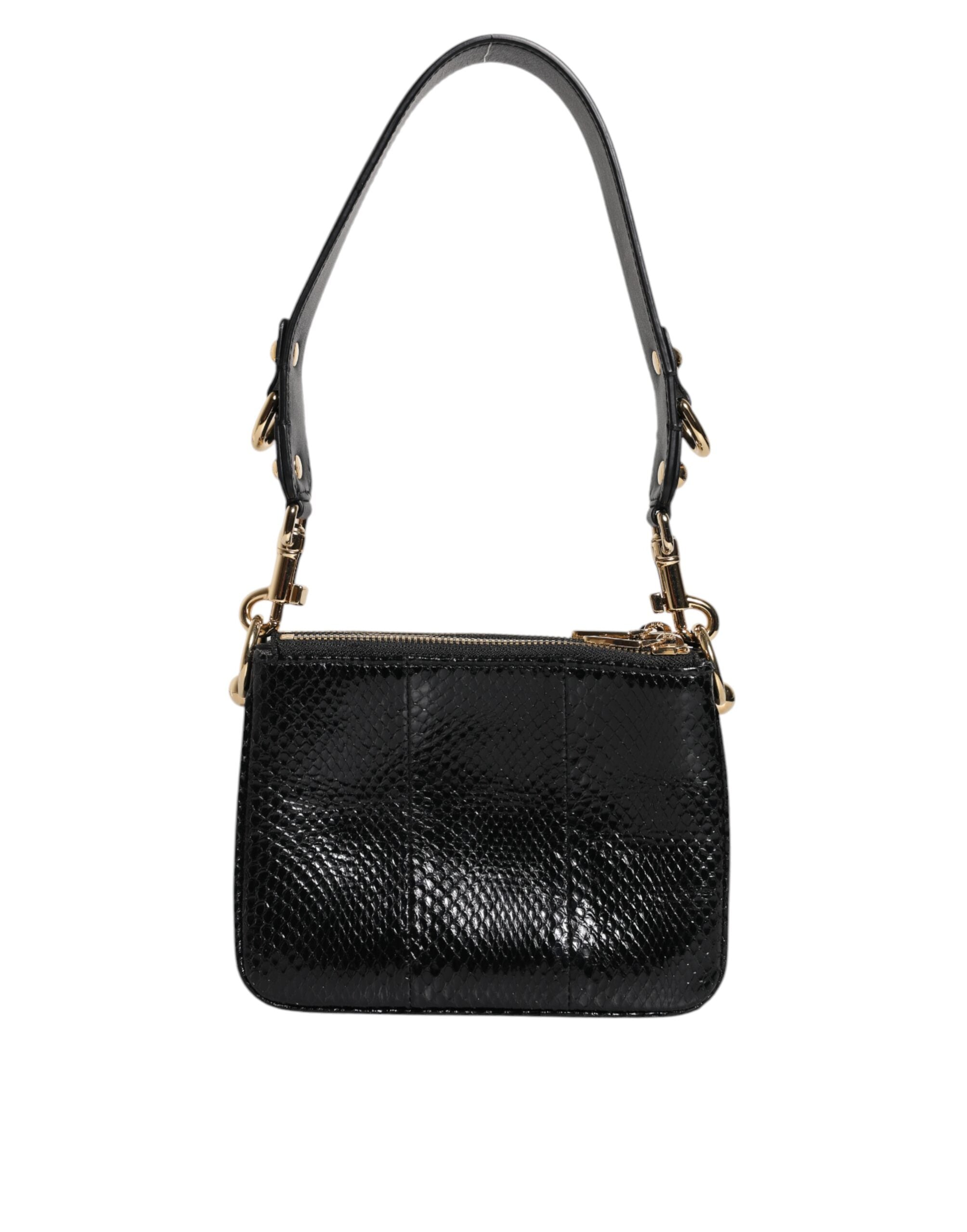 Dolce & Gabbana Black Exotic Leather Shoulder Sling Clutch Bag -   -  Dolce & Gabbana. Dolce & Gabbana Black Exotic Leather Shoulder Sling Clutch Bag -   -  Dolce & Gabbana.
